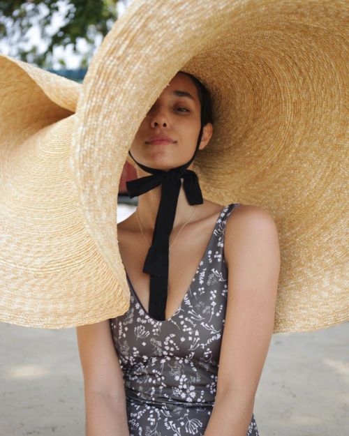 Our kind of power suit Geneva One Piece in exclusive Russian Summer Print with the statement hat is