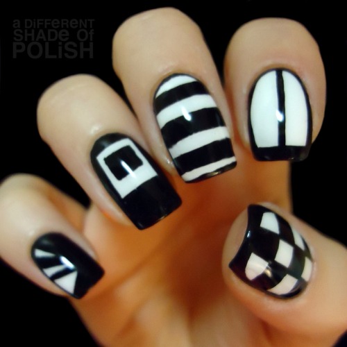 Simple white and black design