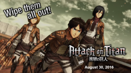 The official English website for KOEI TECMO’s Shingeki no Kyojin Playstation 4/Playstation 3/Playstation VITA game has been published!Release Date: August 30th, 2016 (North America & Europe)