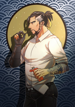 yuuya181:  11||11 pocky day http://yuuya181.deviantart.com/art/Hanzo-645207067