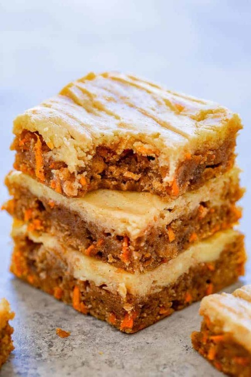 foodffs:  Carrot Cake Cream Cheese BlondiesFollow for recipesIs this how you roll?