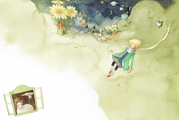 87-mm:  Beautiful The Little Prince illustrations by Kim Min Ji.   
