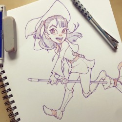 chrissiezullo:Hey guys! Sorry for lack of posts, just have had a lot going on (all good things!). Here is a quick sketch for you ❤️ #akko #littlewitchacademia