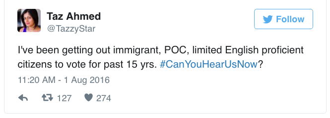 the-movemnt:  Muslim women are firing back at Trump with #CanYouHearUsNow. In his