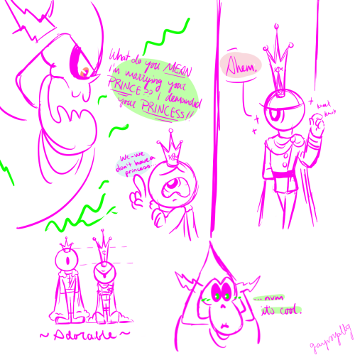 gayroyaltydraws:Some doodles based on a conversation with @demalore (which branched off of this post