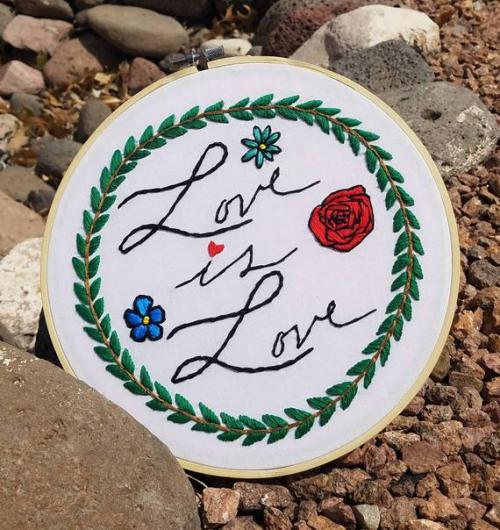 Love is Love Embroidery //FlannelStudios