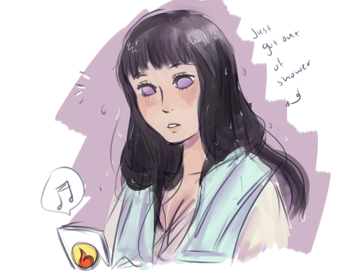 jollyart:  inspired by this post headcanon that Naruto frequently sends Hinata pictures