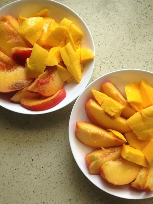 peaches & mangos for two