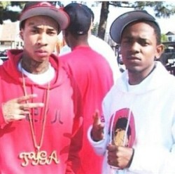 lisaaaaa-a:  co-deine:  ghenet:  Young Kendrick &amp; Young Tyga   Omg  Lol