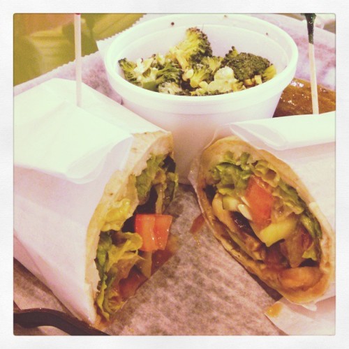 Veggie wrap and pasta salad at Sweetberries today. Keeping those resolutions is delicious! #DineGNV 