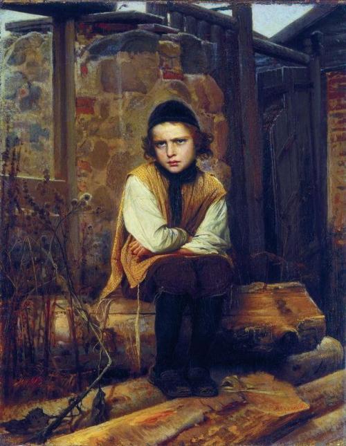 artistkramskoy: Outraged Jewish boy, 1874, Ivan Kramskoi Medium: oil,canvas