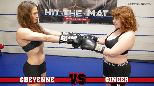 New foxy boxing!  Cheyenne Jewel gives Ginger Sparks one hell of a beatdown on htmwrestl