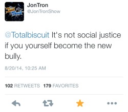 thequarterguy:  discountbongsanddildos:  Totalbiscuit/Jontron 2016  SJWs: We must kill the demons! Rest of Tumblr:  No, SJWs…you ARE the demons.  I think Jontron´s gonna retire at the end of the year