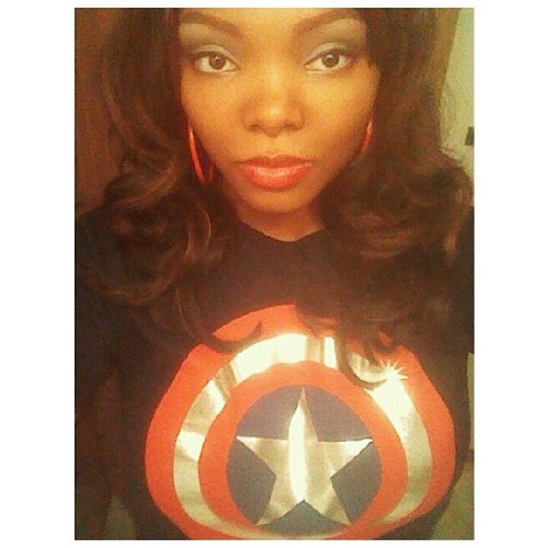 #captain #america #tbt #superhero #queen #brownskin #lips #eyes #glori