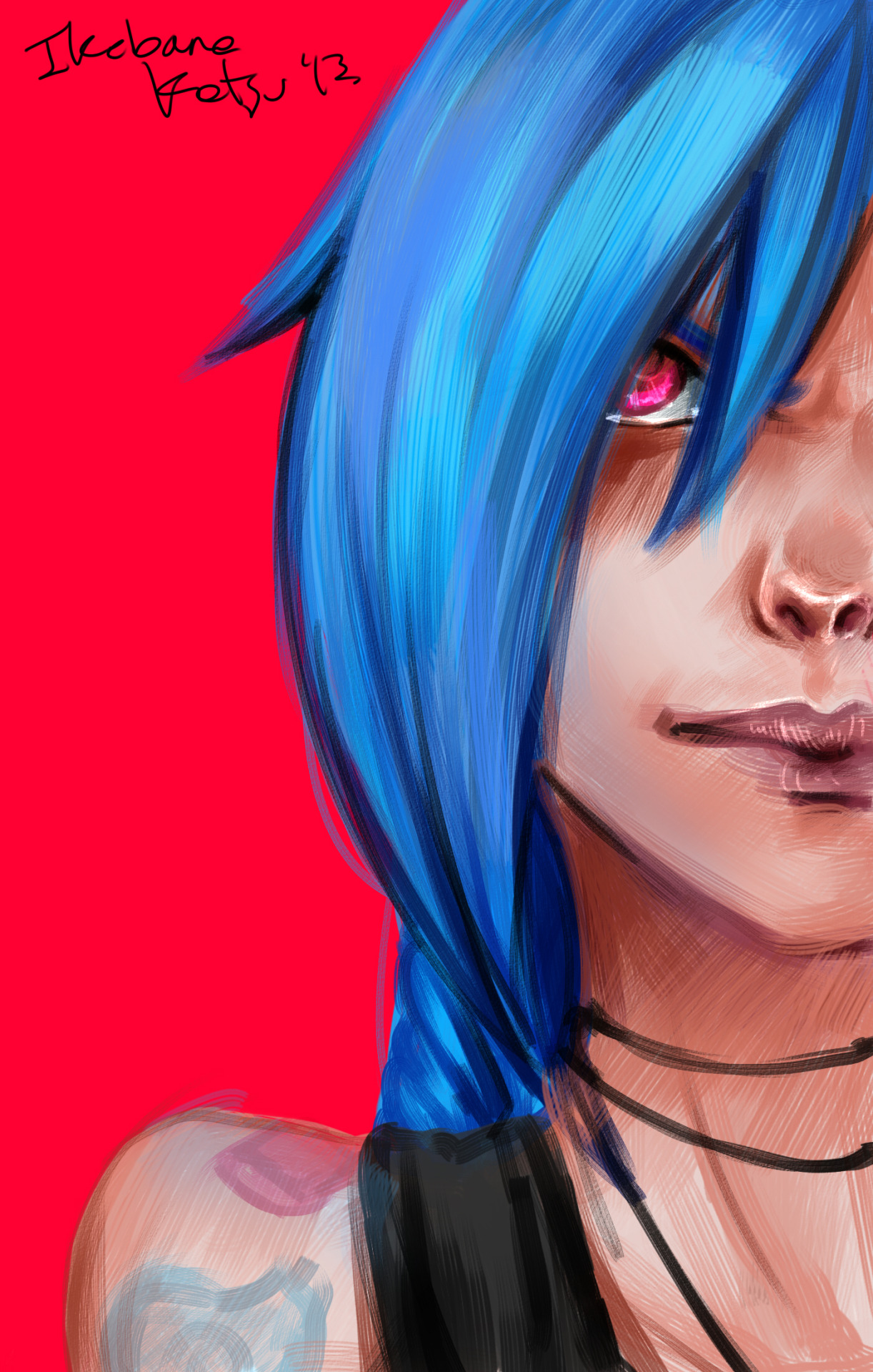 ikebanakatsu:  Trying brushes..xD Jinx from League of Legends Maybe tonith Livestream…Maybe