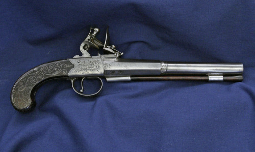 peashooter85:  Ornate Boxlock pistol originating from England, 18th century. 