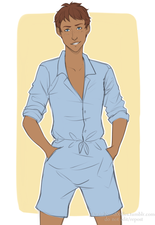 rainbowd00dles:Lance in a romper bc why the hell not!  ¯\_(ツ)_/¯