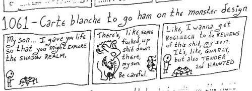 loweffortcomix: Carte blanche to go ham on the monster design