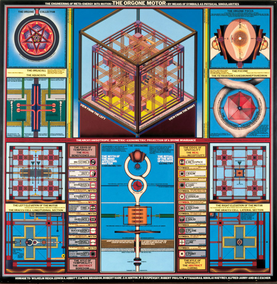 Paul Laffoley - The orgone motor, 1981
Da série curatorial: Les schématiques [1/16]