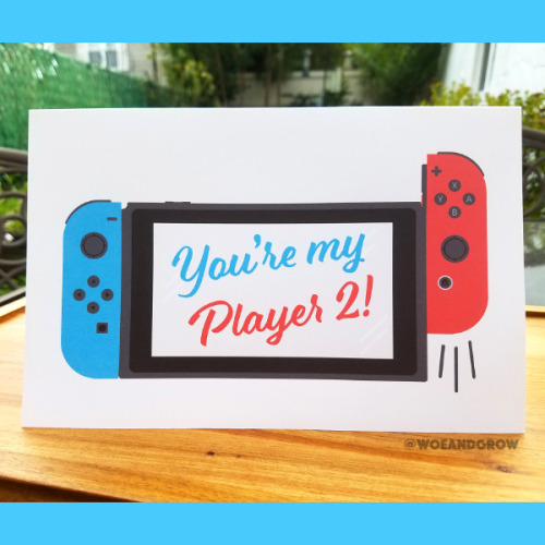 Here&rsquo;s two of three of my Switch themed V-day Cards for sale in my shop. Perfect for your play