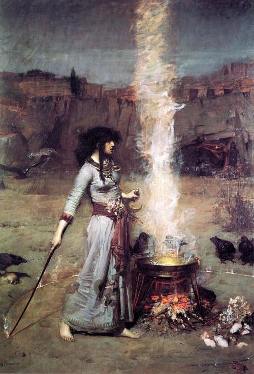 artist-waterhouse: The Magic Circle, 1886, John William WaterhouseMedium: oil,canvas