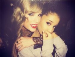 vicsecretmodels:  Taylor and Ariana backstage