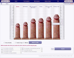 I was feeling pretty good about myself after going to thevisualiser.net and seeing that I am almost up to Mr. Medium, while still falling short of the female ideals, but then I looked at the flaccid comparison. I guess 2&quot; just doesn&rsquo;t measure