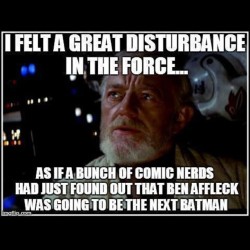 #batman #benaffleck #batmansuperman #manofsteel #manofsteel2 #starwars #dccomics #dcmovies #obiwankenobi #theforce