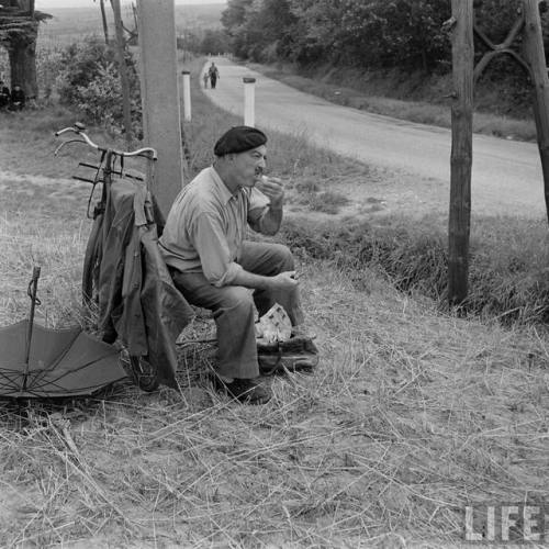 Waiting for the Tour de France(Frank Scherschel. 1953)
