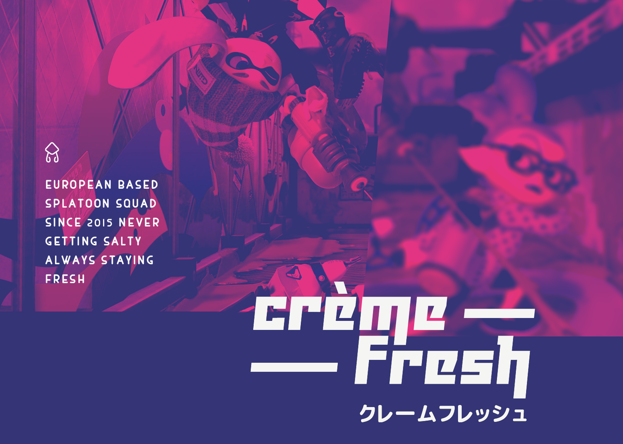 Branding for the competitive Splatoon & Splatoon2 team Crème Fresh
https://twitter.com/cF_Splatoon