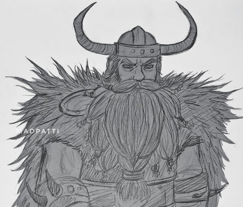 madpatti: sketch of stoick. I’ve never drew him before and I’m still trying to fit him in my style