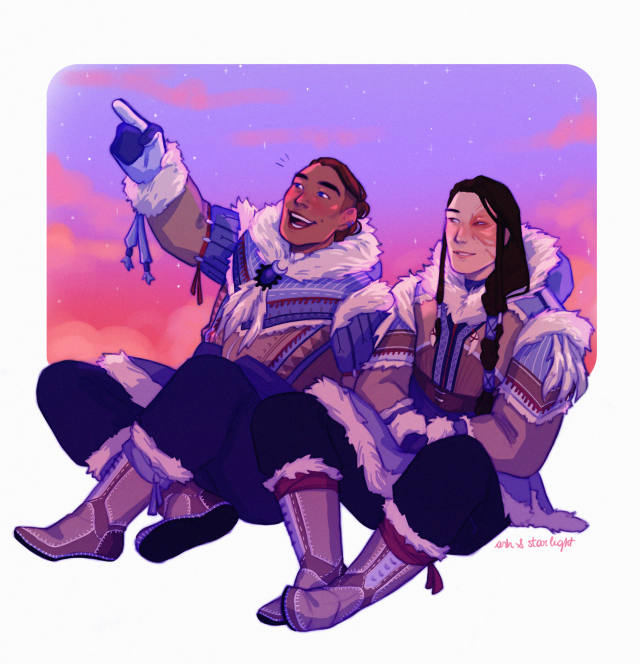 ash-and-starlight:Idiots in love in the southern water tribe (and family bonding time) 