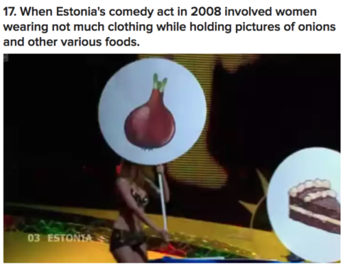 memepjes: buzzfeeduk: Eurovision really is a WILD time Geen Nederlandse meme, maar nog steeds cultuu