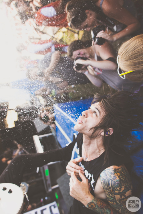 ashleyosborn:  Blessthefall July 21st, 2013Shakopee, MN Beau Bokan channeling his inner whale.