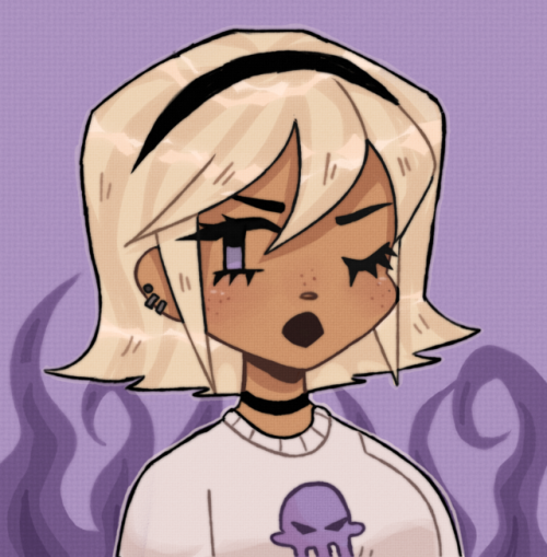 accessiblehomestuckfanworks: [ ID: Digital fanart of Rose, a human girl with tan skin and shoulder-l