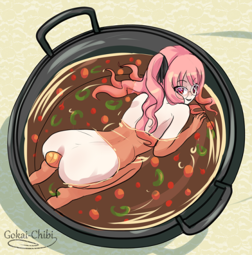 gokaivore: cooking colored sketch for chao