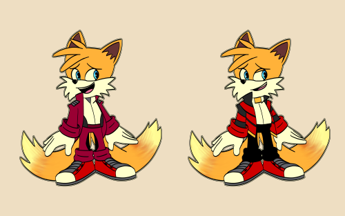 the way I scrambled to make designs for movie tails in the assistant au