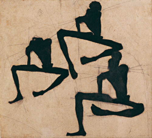artist-schiele:Composition with Three Male Nudes, 1910, Egon SchieleMedium: drawing