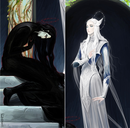 elveo-art:“…Melkor abased himself at the feet of Manwë and sued for pardon…. Then Manwë granted him 