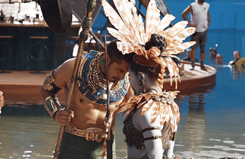 Tenoch Huerta And Mabel Cadena As Namor And Namorain ASSEMBLED: THE MAKING OF BLACK PANTHER WAKANDA FOREVER