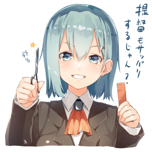 narumeias:   艦娘の髪を切る | meth (めと) ※ Permission to upload this work was granted by the artist.