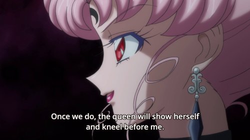 The moment just before this is literally showing us that Black Lady wants to make Neo-Queen Serenity