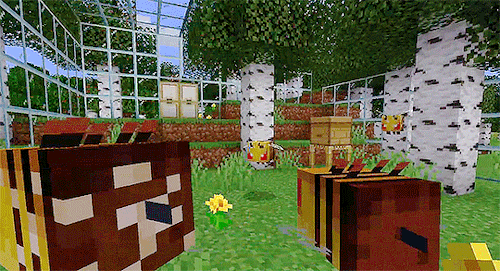 mahoippu: bees added to Minecraft in 1.15 !! (x)