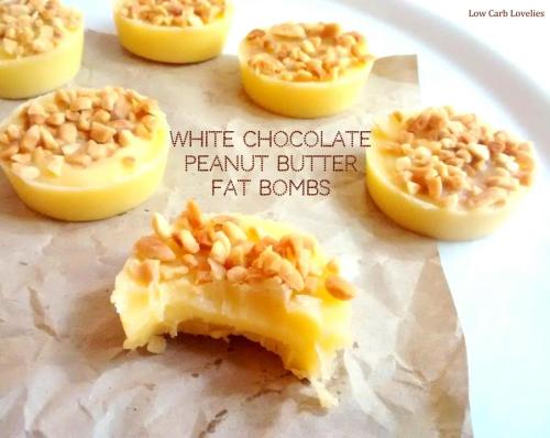 lowcarblovelies: White Chocolate Peanut Butter Fat BombsThese are only the most scrumptious, simple,