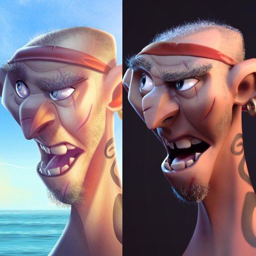 Amazing 3D model by Magdy Kovo based on my pirate drawing! Love it! Dont forget to visit his Artstat