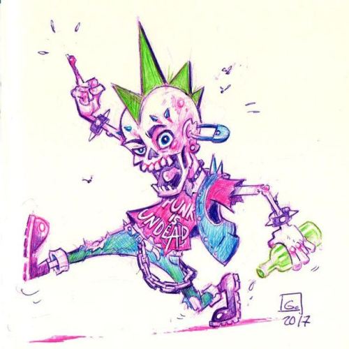 My entry for this month&rsquo;s #characterdesignchallenge #punk #zombie #undead #cartoon #characterd