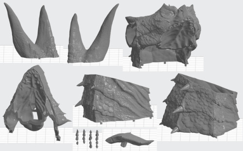  Dragon Head 3D Printing Project - WIP Update 2 - Preparing the PiecesCut in pieces. It should stand