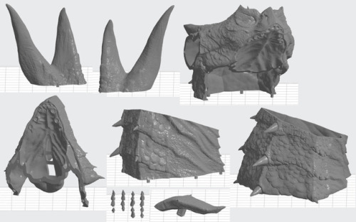 Dragon Head 3D Printing Project - WIP Update 2 - Preparing the PiecesCut in pieces. It should stand 