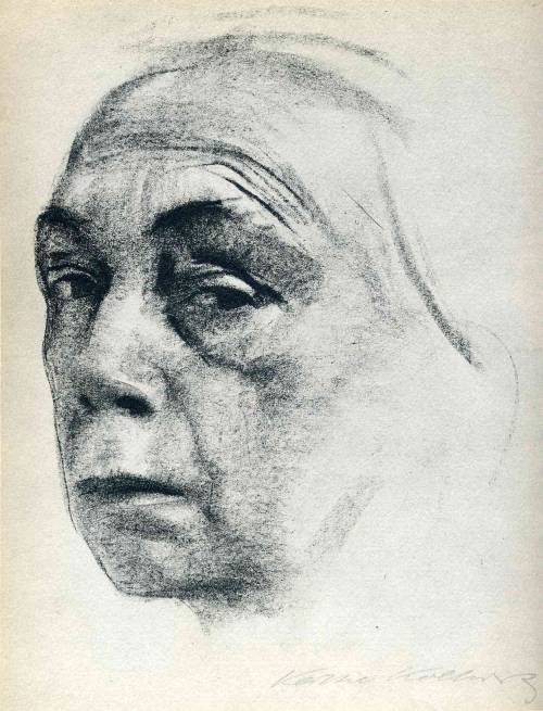 kathe-kollwitz:Self-Portrait, 1924, Kathe Kollwitz