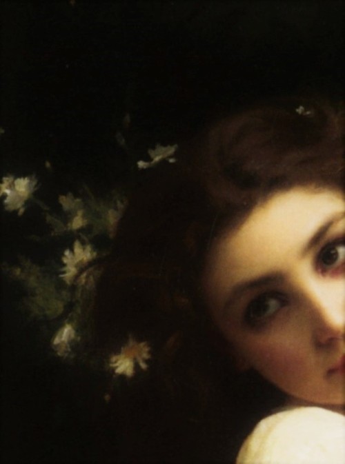 papillon-de-mai:Jules-Cyrille Cavé — The Flower Girl. detail. 1897
